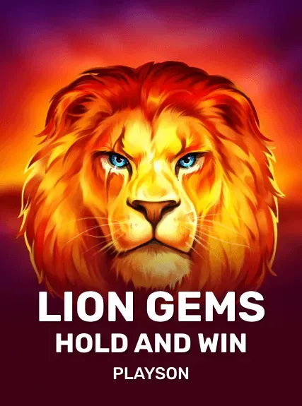 Lion gems casino game tile